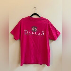 Vintage Hanes Beefy Cotton Single Stitch Dallas Texas Graphic Short Sleeve Shirt